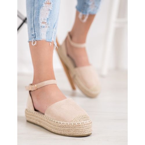 Beżowe Espadryle Na Platformie r.38 na Arena.pl