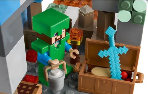 LEGO MINECRAFT 21243 KLOCKI LODOWA JASKINIA DOMEK OŚNIEŻONE SZCZYTY na Arena.pl
