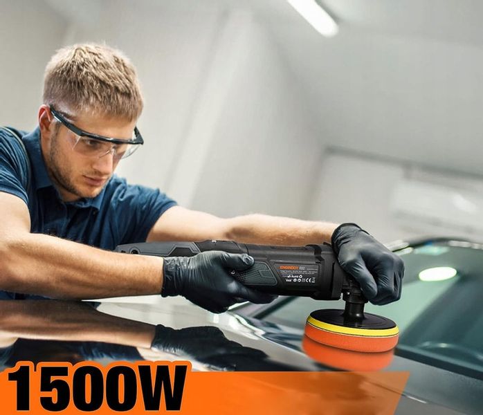 Profesjonalna POLERKA SAMOCHODOWA Z REGULACJĄ OBROTÓW z LCD + 20 AKCESORIÓW zdjęcie 3