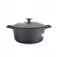 Garnek z pokrywką czarny 24cm 4.2L czarny MAESTRO MR-4524