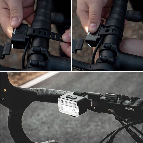 LAMPKA ROWEROWA PRZÓD 8xLED MOCNA JASNA 900LM OŚWIETLENIE ROWER USB-C VAYOX na Arena.pl