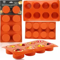 FORMA SILIKONOWA MONOPORCJE WALEC 29x17 CM 8SZT DESERY 3D MUSY CIASTECZKA