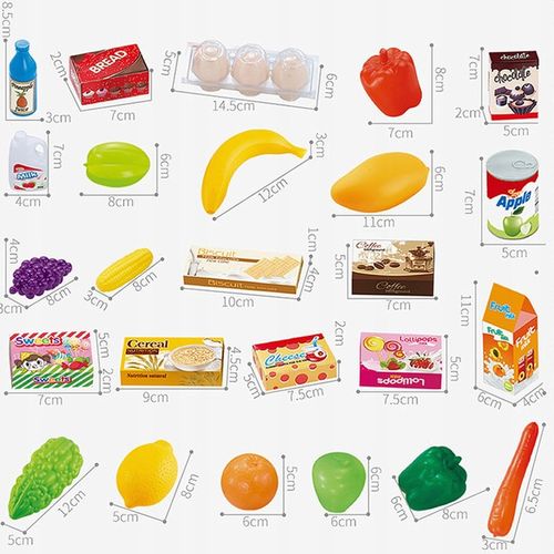 SUPERMARKET WÓZEK SKLEPOWY ZAKUPOWY DLA DZIECI SKLEP OWOCE WARZYWA MATADI na Arena.pl