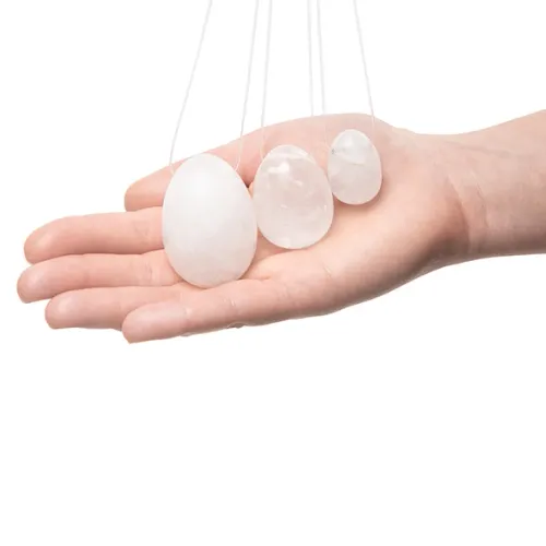 kulki gejszy - la gemmes yoni egg set clear quartz na Arena.pl