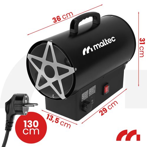 Nagrzewnica Gazowa Dmuchawa z Termostatem na Butlę Wąż Reduktor LCD 25kW na Arena.pl