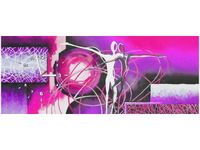 100X40CM ZEGAR TAŃCZĄCE POSTACIE FIOLECIE OBRAZ