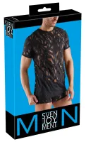 svenjoyment shirt czarna koszulka z efektem burnout, rozmiar m