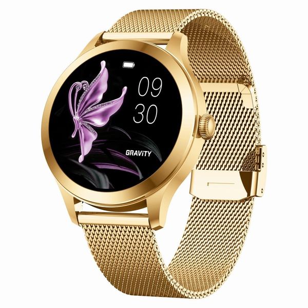 smartwatch gravity biało złoty 2 paski gt25-2 pro zdjęcie 3