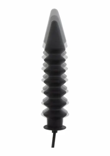 extreme inflatable ribbed plug expert silikonowy, pompowany, czarny na Arena.pl