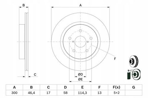 TARCZA HAM TYL 300X17 V BOSCH na Arena.pl