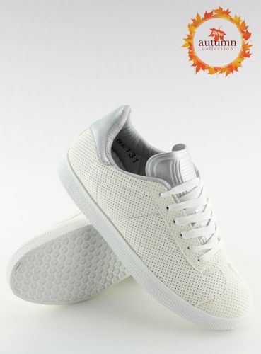 Trampki damskie białe BL131P WHITE - 41 na Arena.pl