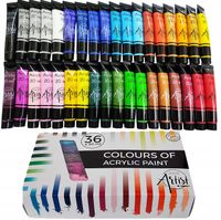 FARBY AKRYLOWE DUŻY ZESTAW FARB AKRYLOWYCH 36x20ml FARBA AKRYLOWA