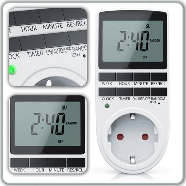 PROGRAMATOR CZASOWY TIMER WŁĄCZNIK WYŁĄCZNIK PRĄDU ENERGOOSZCZĘDNY CYFROWY zdjęcie 2