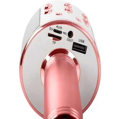 Mikrofon bezprzewodowy bluetooth karaoke modulator głosu okrągły na Arena.pl