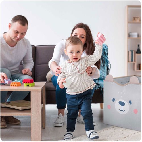 Pojemnik na zabawki i mata NK-408 Nukido - szary na Arena.pl