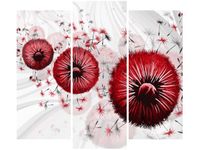 90 80CM OBRAZ T3 ELEM CZERWONY DMUCHAWCE 4 DRUK ŚCIENNY