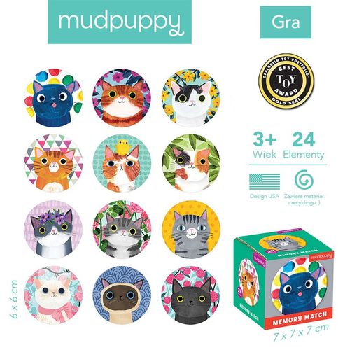 Mudpuppy Gra Mini Memory Koty na Arena.pl