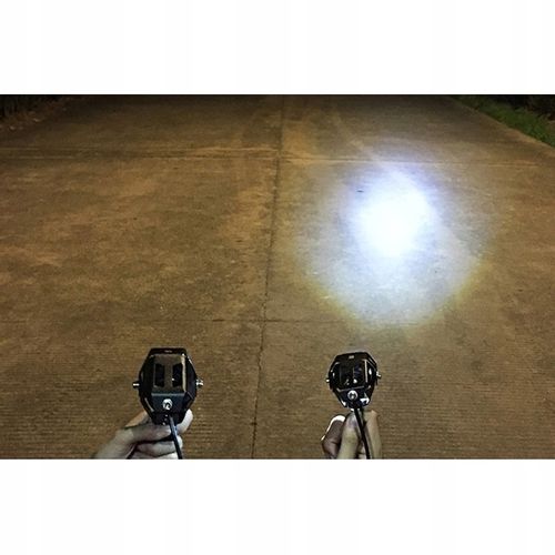 2 x HALOGEN MOTOCYKLOWY U7 MINI+WŁĄCZNIK+RING na Arena.pl