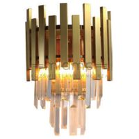 Ścienna LAMPA glamour ASPEN ML5998 Milagro metalowa OPRAWA kinkiet kryształki crystals złote