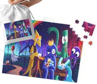 PUZZLE - RAINBOW FRIENDS WZORY Z BAJEK I GIER PREZENT 96EL + WORECZEK