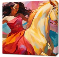 Obraz 60x60cm Taniec na Wietrznym Koniu