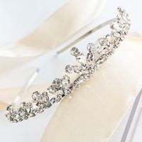 Diadem TIARA ślubna korona delikatna błyszcząca KOKONET 4-0139