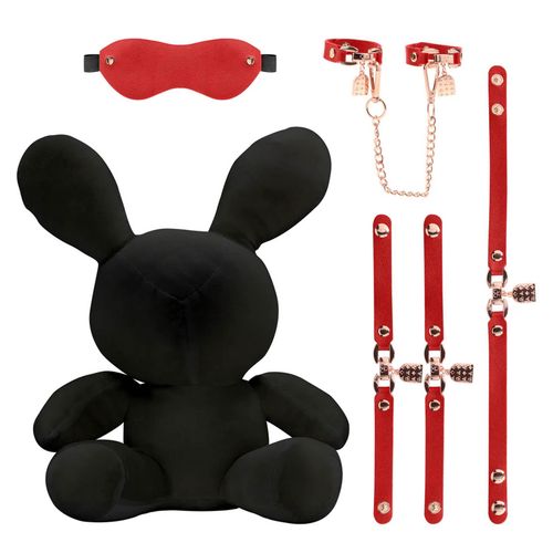 rabbit bondage - velvet - large - black na Arena.pl