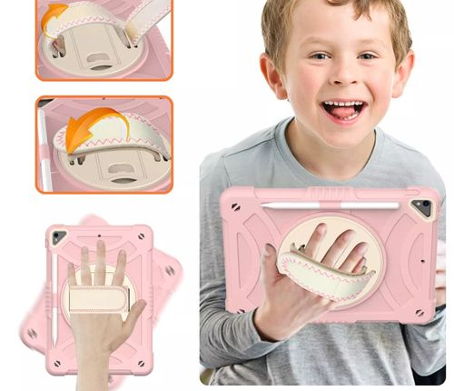 Etui do iPad 9/8/7 10.2" z Podstawką i Paskiem na Ramię Różowe na Arena.pl