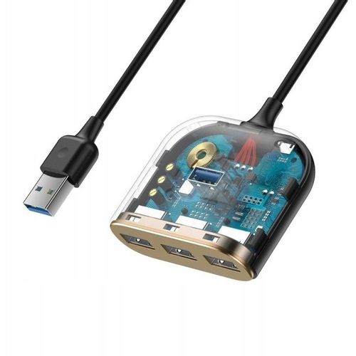 BASEUS ADAPTER PRZEJŚCIÓWKA HUB USB 4W1 1X USB 3.0 3X USB 2.0 MICROUSB 1M na Arena.pl