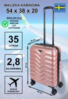 Walizka mała kabinowa Cavalet SMYGEHUK różowa