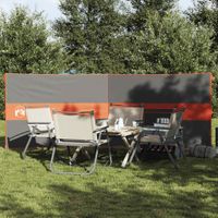 Camping Windbreak Szary i pomarańczowy 344x120 cm Wodoodporny