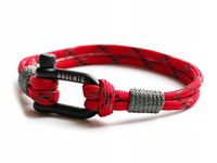 Męska Sportowa Bransoletka Paracord szekla