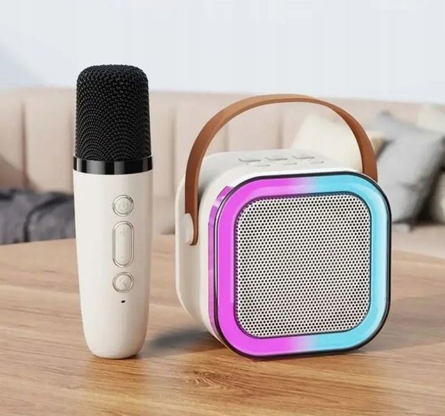 GŁOŚNIK BLUETOOTH PRZENOŚNY KARAOKE RGB MIKROFON USB SD MINI JACK zdjęcie 6