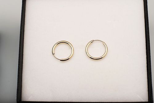 złote kolczyki koła 15mm 585 na Arena.pl