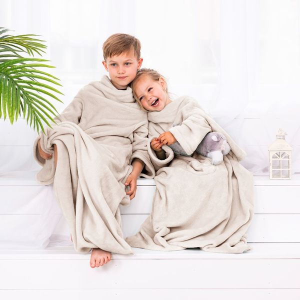 Koc DecoKing LAZYKIDS CREAM 90x105 zdjęcie 1