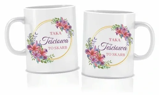 Kubek TEŚCIOWEJ na prezent 330ml + kartonik zdjęcie 2