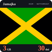 Karta eSIM Internet Jamajka 3 GB na 30 dni - bez rejestracji