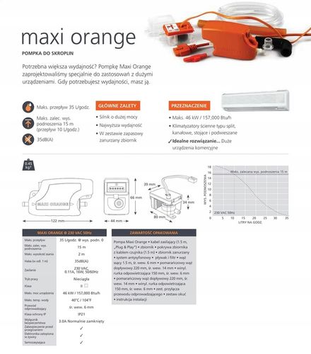 Pompka do Skroplin Aspen pumps Maxi Orange FP2210 na Arena.pl