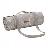 Szary koc plażowy duży koc piknikowy 300 x 200 cm możliwość prania w pralce