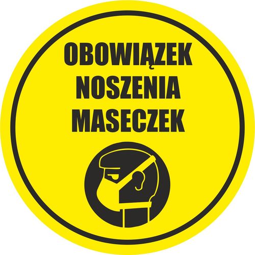 NAKLEJKA ostrzegawcza ZACHOWAJ DYSTANS ODLEGŁOŚĆ na Arena.pl