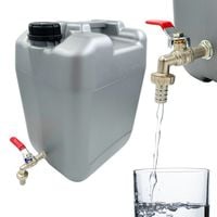 KANISTER POJEMNIK 20L Z KRANIKIEM METALOWYM NA WĄŻ BANIAK NA WODĘ KRAN