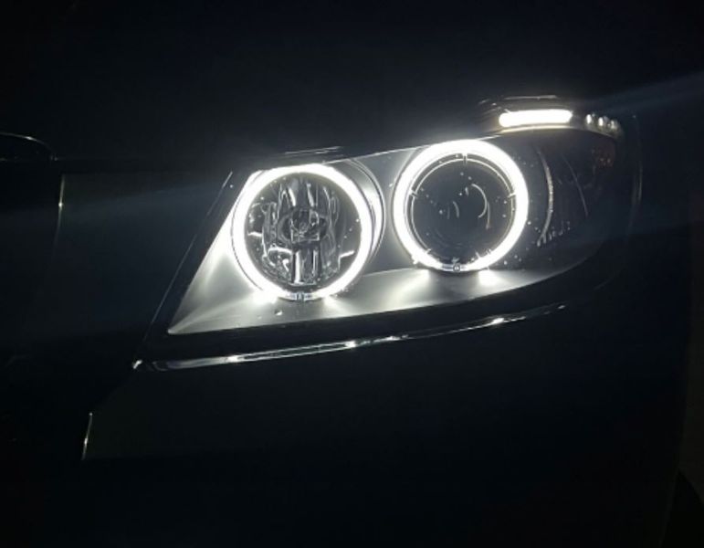 LAMPY REFLEKTORY BMW E90/E91 OD 03.2005 DO 08.2008 RINGI CCFL BLACK zdjęcie 4
