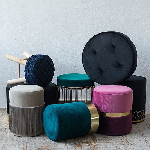 Pufa Intesi Cherrys Velvet niebieska na Arena.pl