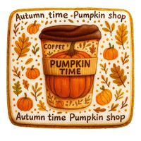 CIASTKO LUKROWANE PUMPKIN LATTE ROZ.XL POZIOM JESIEŃ RĘCZNIE ROBIONE