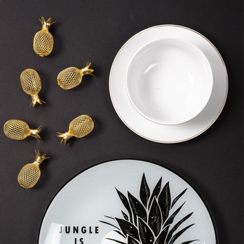 Talerz Pearl Gold 20cm biały na Arena.pl