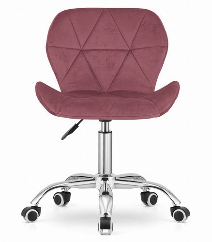 Krzesło obrotowe AVOLA aksamit - ciemny róż na Arena.pl