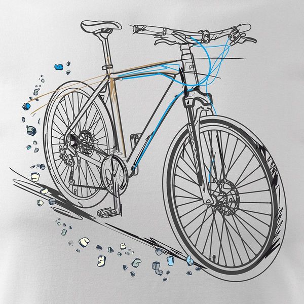 Koszulka rowerowa MTB Mountain Bike męska biała REGULAR XL zdjęcie 2