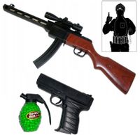 KARABIN PEPESZA PISTOLET KARABINY BROŃ + PISTOLET, KULKI, TARCZA