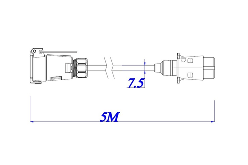Przewód elektryczny KAMAR E1223 5m 12V wtyczka/gniazdo 7PIN na Arena.pl