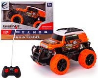 Małe auto terenowe zdalnie sterowane pomarańczowe